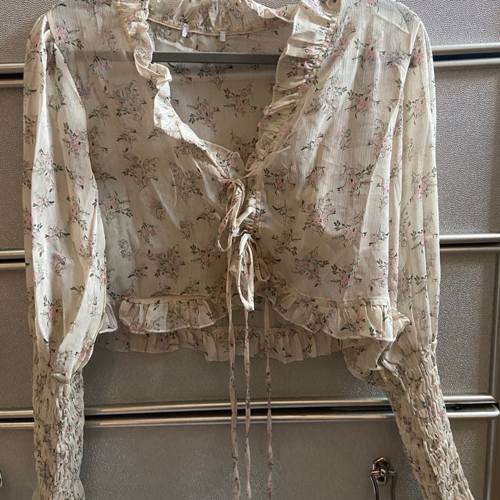 Tie front crop top